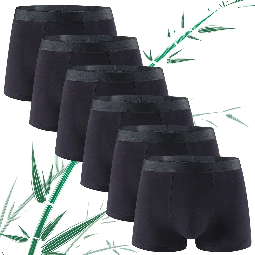 Boxer Shorts Modal - 6 Pieces Bamboo Fiber Men's Underwear