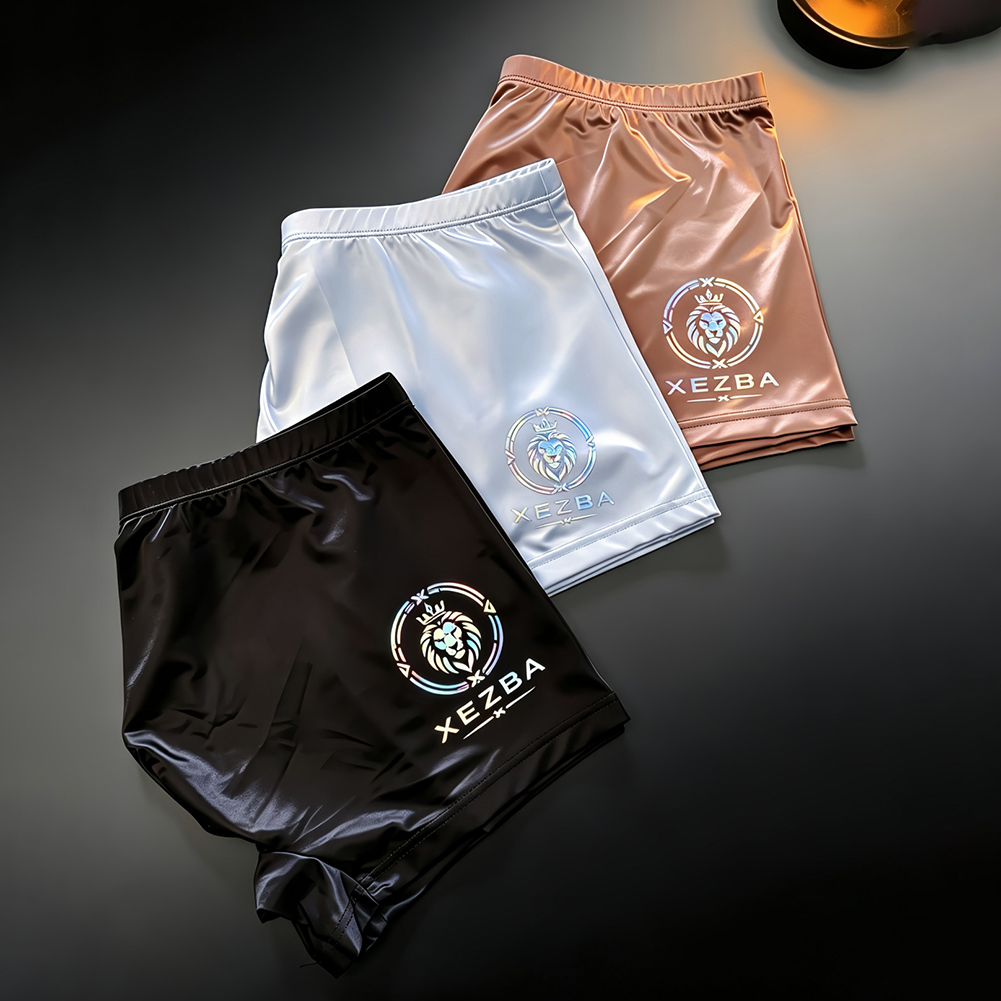 Men Glossy Ice Silk Boxer Shor - огляд і ціна Long Leg Trunk Men