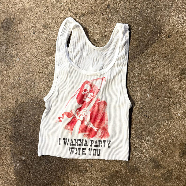 Ribbed Tank with Killer Party  - огляд і ціна Tank Top Ribbed