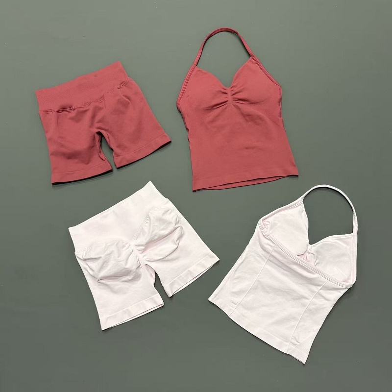 2Pcs Women Workout Set Seamles - огляд і ціна Suspender Tank Top