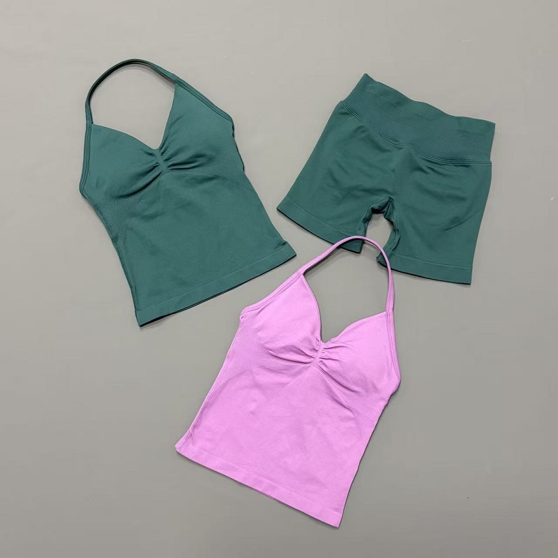 2Pcs Women Workout Set Seamles - огляд і ціна Suspender Tank Top