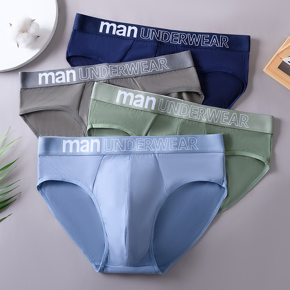 3 Pcs/Lot Men's Letter Briefs  - огляд і ціна Multi Pack Underwear