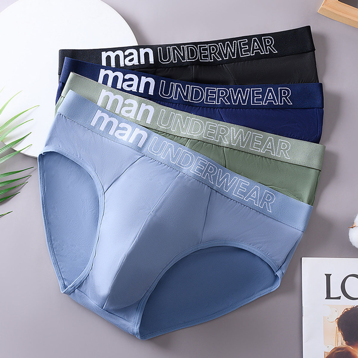 3 Pcs/Lot Men's Letter Briefs  - огляд і ціна Multi Pack Underwear