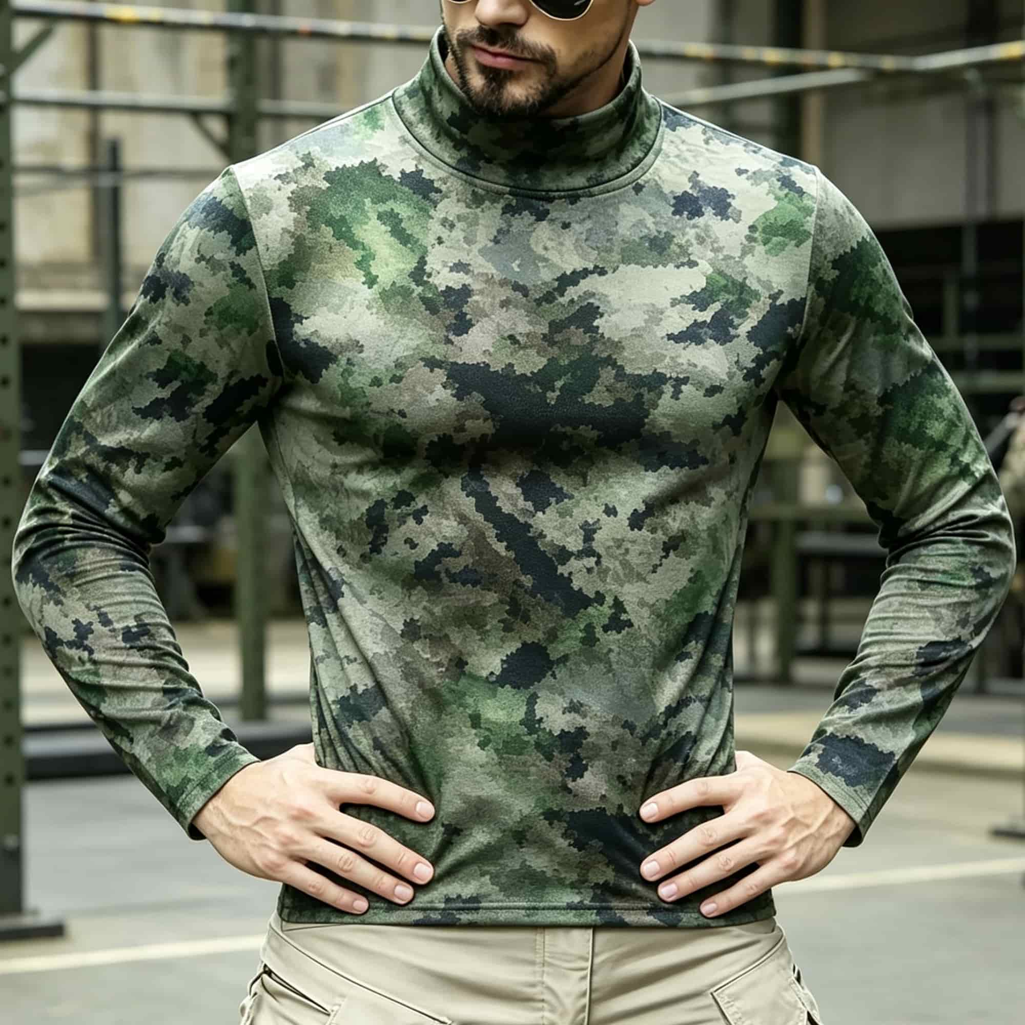 Men Tactical Camouflage Print  - огляд і ціна Base Layer Top