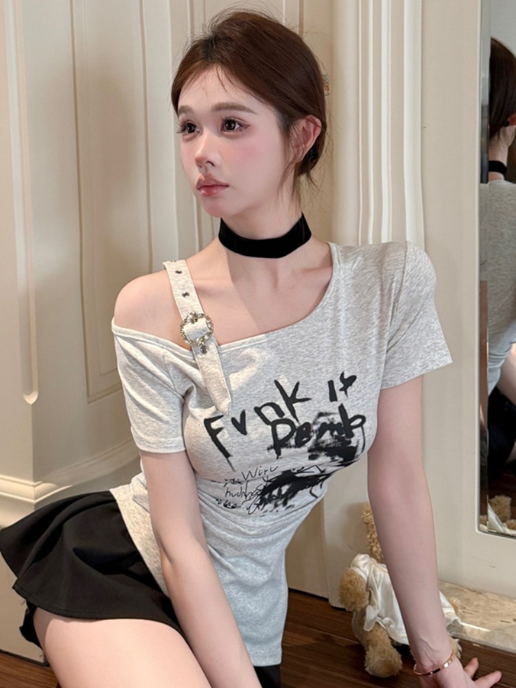 Fashionable Trendy Shoulder Ba - огляд і ціна T Shirt Tight Fit